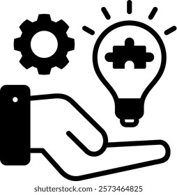 Solution Icon Mixed Vector Illustration