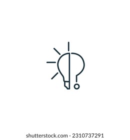 Solution icon. Monochrome simple sign from idea collection. Solution icon for logo, templates, web design and infographics.