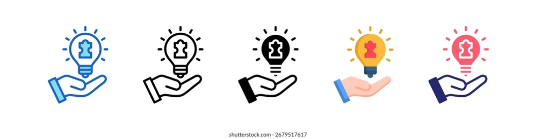 Solution Icon Multiple Style Set Collection.