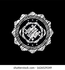 solution icon on chalkboard, vector illustration, pretty design