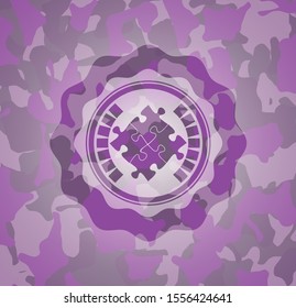 solution icon on pink camo texture