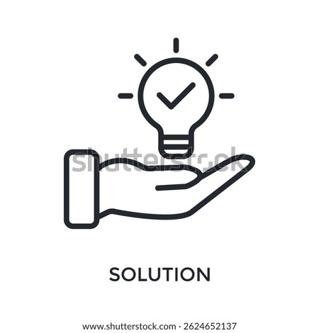 Solution Icon Outline Style. Vector Illustration For Graphic Design