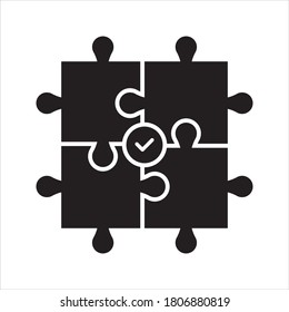 Solution icon. puzzle, strategy icon