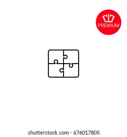 Solution icon. Puzzle icon. Symbol about solution concept
