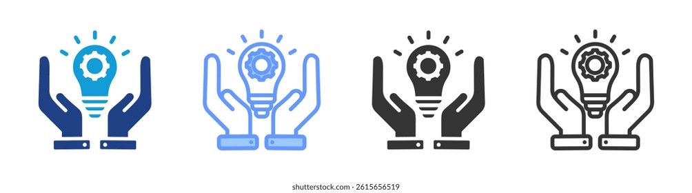 Solution icon set multiple style collection