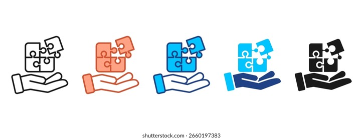 Solution Icon Set Multiple Style Collection