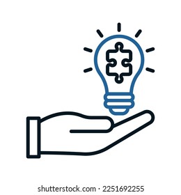 Solution icon. sign for mobile concept and web design. vector illustration