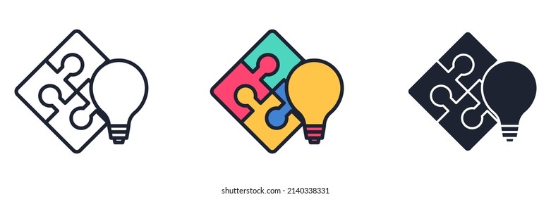 solution icon symbol template for graphic and web design collection logo vector illustration