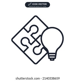 solution icon symbol template for graphic and web design collection logo vector illustration