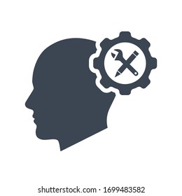 Solution icon, solution symbol vector graphic.