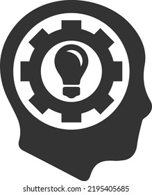 Solution icon, technology symbol vector