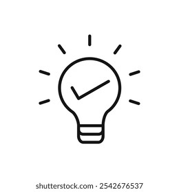 Ícone de solução Linha fina isolada