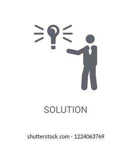 Solution icon. Trendy Solution logo concept on white background from Business and analytics collection. Suitable for use on web apps, mobile apps and print media.