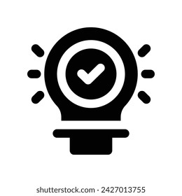 solution icon. vector glyph icon for your website, mobile, presentation, and logo design.
