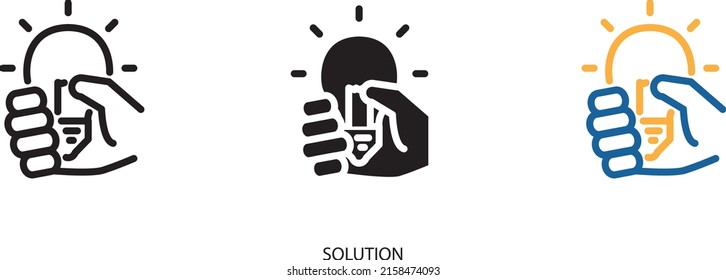 Solution icon , vector illustration
