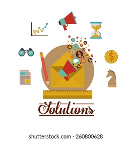 Solution icon, vector illustration