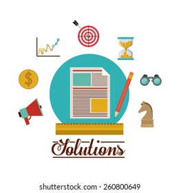 Solution icon, vector illustration