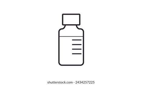 Solution Icon. Vector isolated editable linear illustration of a medical solution