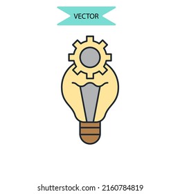 solution icons  symbol vector elements for infographic web