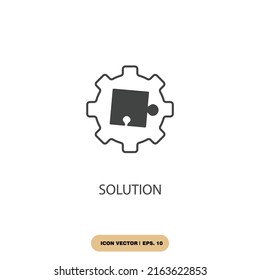solution icons  symbol vector elements for infographic web