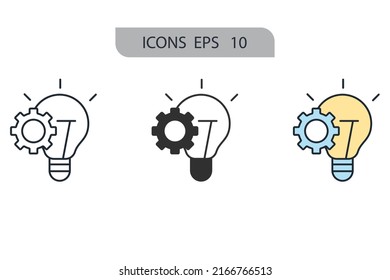 solution icons  symbol vector elements for infographic web
