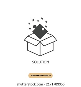 solution icons  symbol vector elements for infographic web
