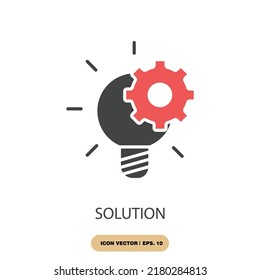 solution icons  symbol vector elements for infographic web
