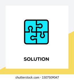 SOLUTION AND ILLUSTRATION ICON CONCEPT
