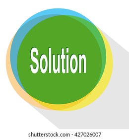 solution. Internet template. Vector icon.