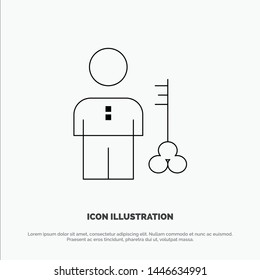 Solution, Key, Lock, Man, Person, Provider, Security Line Icon Vector