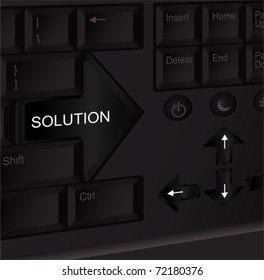 Solution keyboard, arrow