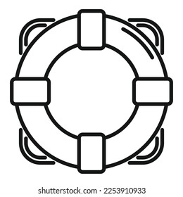 Solution lifebuoy icon outline vector. Creative business. People problem