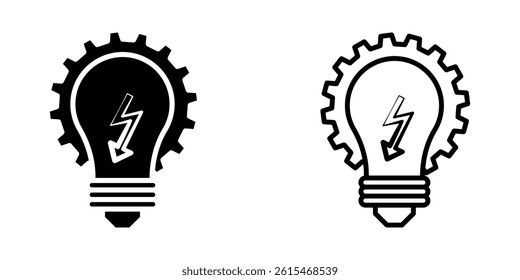 Solution light icon on white background