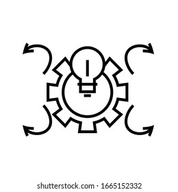 Solution line icon, concept sign, outline vector illustration, linear symbol.
