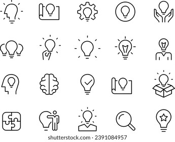 Solution line Icons vector design