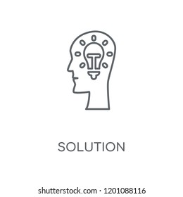 Solution linear icon. Solution concept stroke symbol design. Thin graphic elements vector illustration, outline pattern on a white background, eps 10.