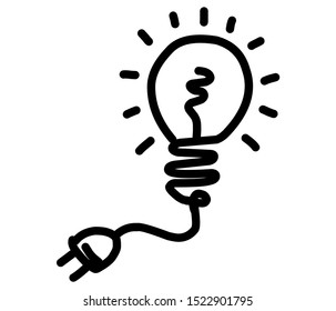 Solution, Lumens, Light bulb icon vector isolated
