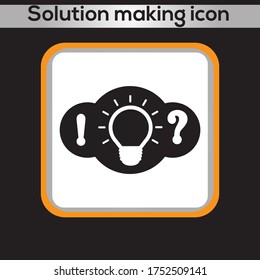Solution making icon. vector graphics