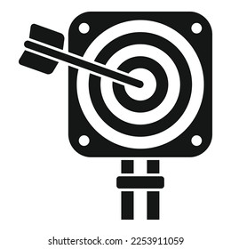 Solution new target icon simple vector. Creative problem. Idea work