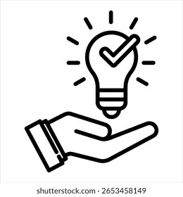 Ilustración vectorial de iconos de esquema de solución