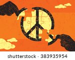 Solution for Peace Two hands connecting puzzle pieces to find a solution for peace.
