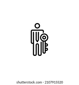Solution for Person Suggest Outline Icon, Logo, and illustration Vector