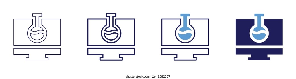 Solution preparation icon in 4 different styles. Thin Line, Line, Bold Line, Duotone. Duotone style. Editable stroke.