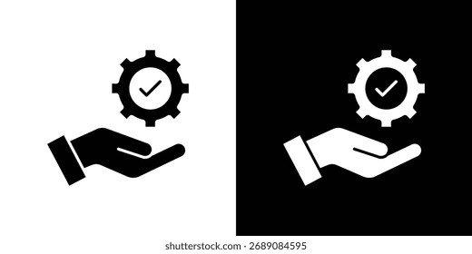 Icono Proporcionar solución. El Vector de silueta negro