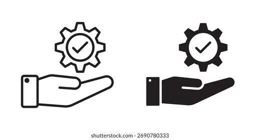 Solution Provide icon outline illustration sign