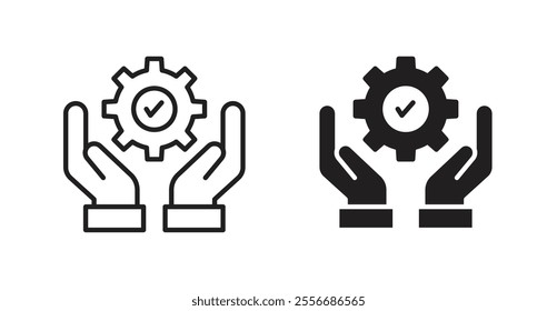 Solution Provide icon set in Thin line black color.