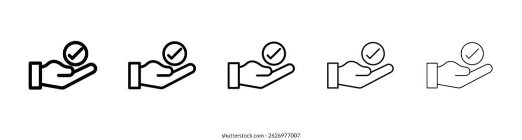 Solution Provide icon Simple thin line flat symbol