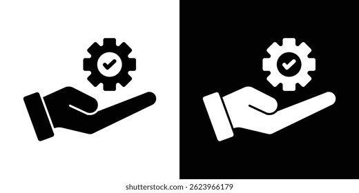 Solution Provide icon vector, solid logo illustration, pictogram