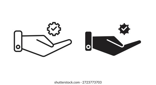 Solución Proporcione los iconos, los símbolos del Vector. cartel plano lleno