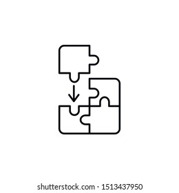 Solution, puzzle icon. Element of business icon. Thin line icon